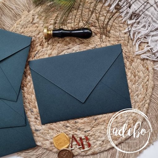 Plic verde inchis pentru invitatii nunta