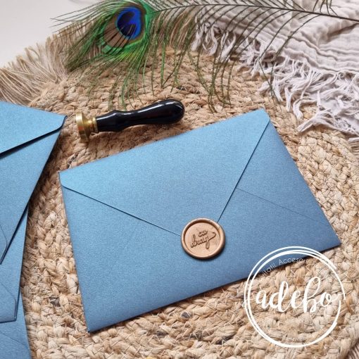 Plicuri pentru invitatii - Albastru sidefat