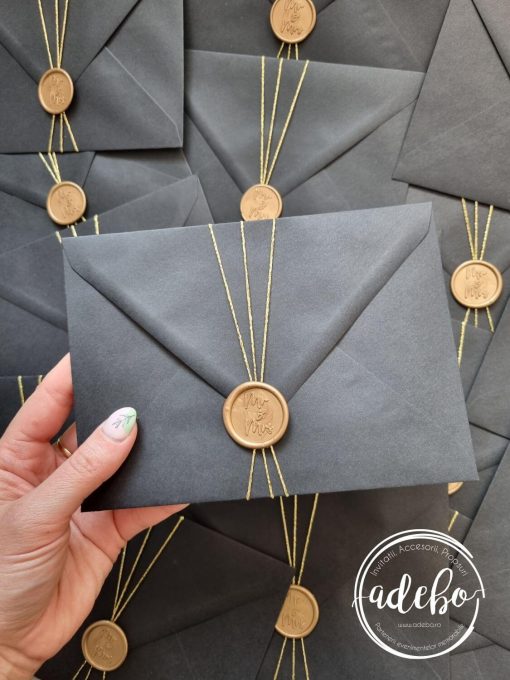 Invitatie nunta black bronze 1