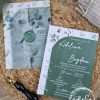 Invitatie nunta cu frunze de eucalipt