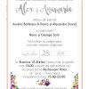 Invitatie nunta digitala cu flori mov