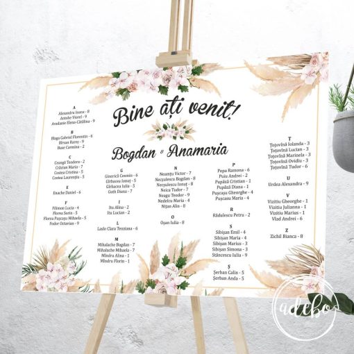 Lista Invitati pampas si flori