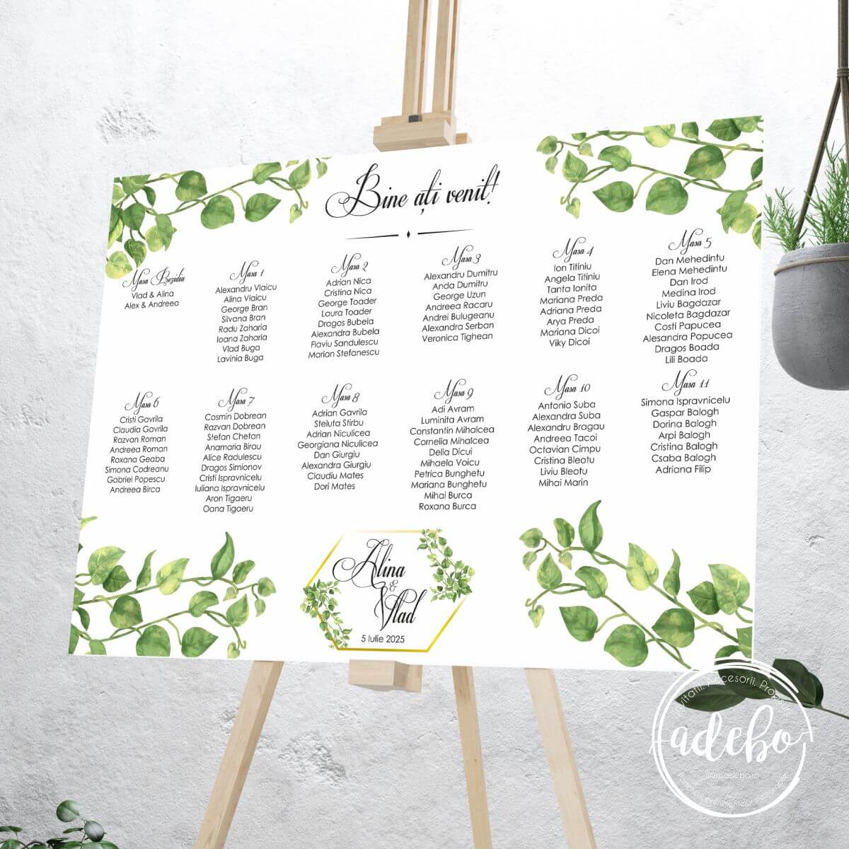 Lista invitati Greenery