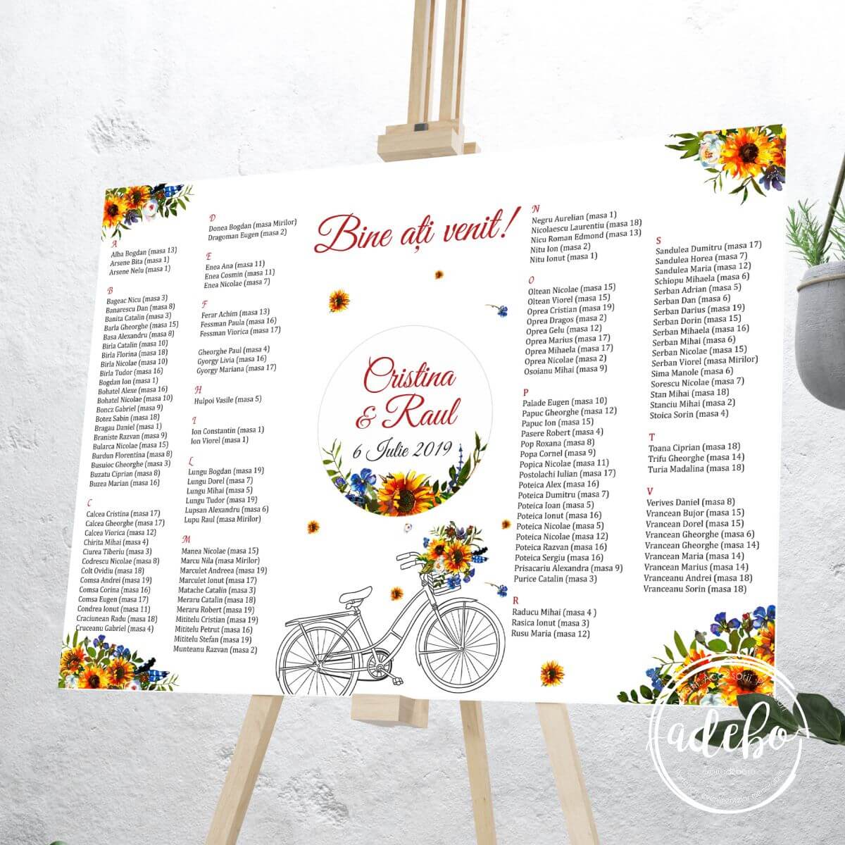 Lista invitati floarea soarelui