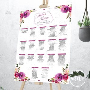 Lista invitati flori mov