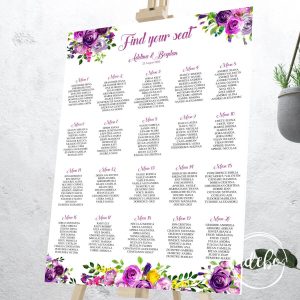Lista invitati flori mov si galbene