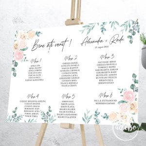 Lista invitati flori pastelate