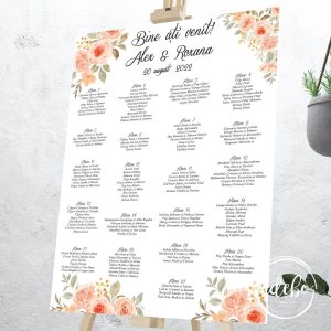 Lista invitati flori portocalii