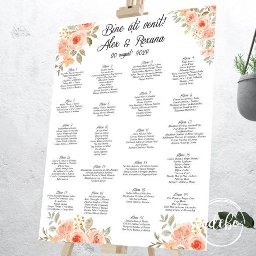 Lista invitati flori portocalii