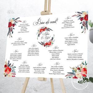 Lista invitati flori rosii si pene