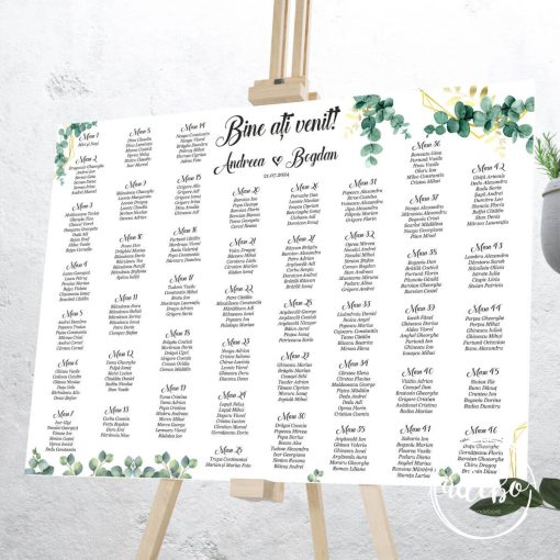 Lista invitati frunze Eucalipt