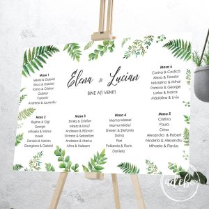 Lista invitati frunze verzi