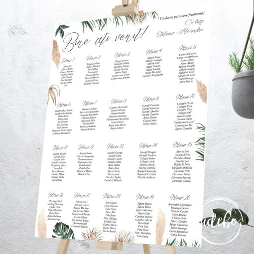 Lista invitati pampas monstera