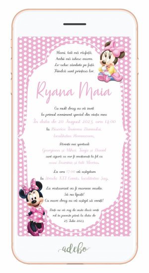 Invitatie digitala - Minnie Mouse