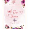 Invitatie digitala video - Fluturi si flori mov