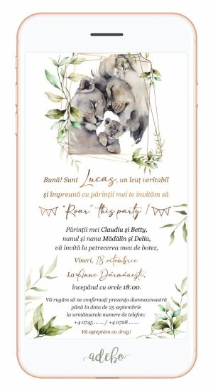 Invitatie electronica - Familia leu
