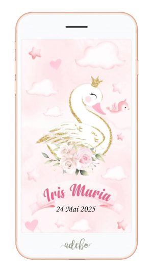 Invitatie video cu lebada si flori