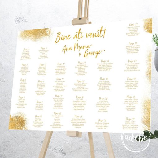 Lista invitati cu auriu
