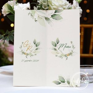 Meniu greenery gold