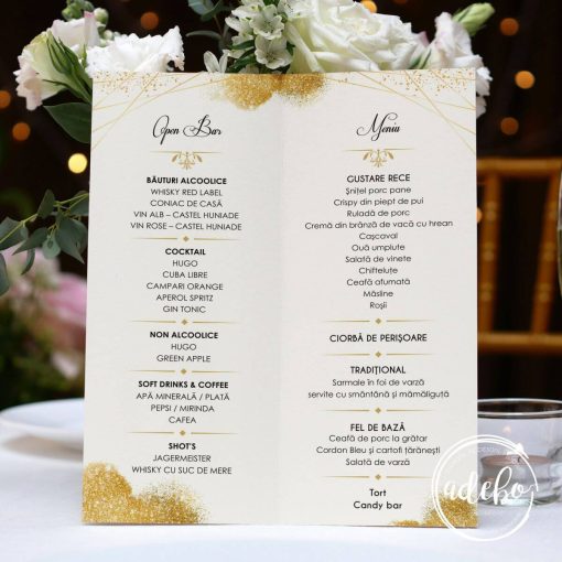 Meniu nunta cu auriu