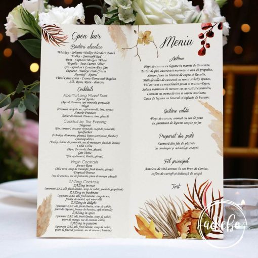 Meniu nunta de toamna