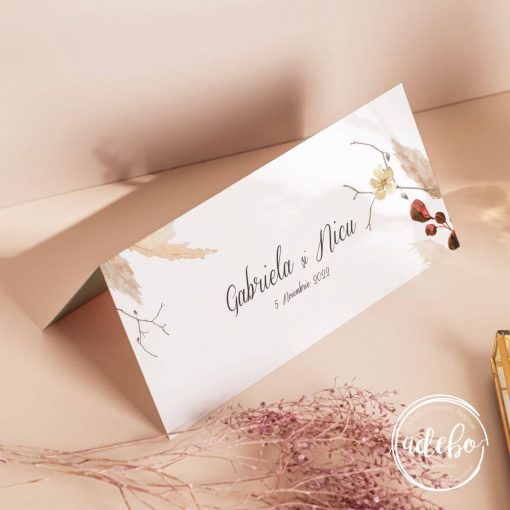 Placecard nunta de toamna