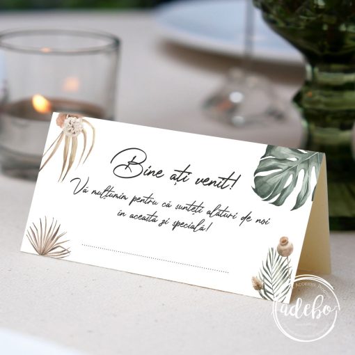 Plic bani - Monstera & pampas