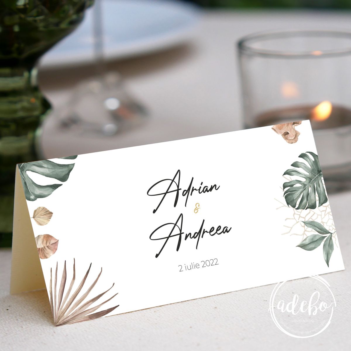 Plic bani Monstera & pampas