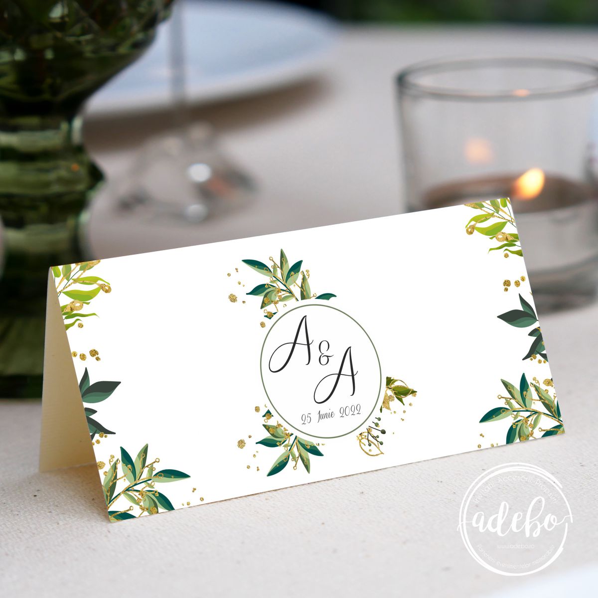 Plic bani placecard personalizat cu nume invitat